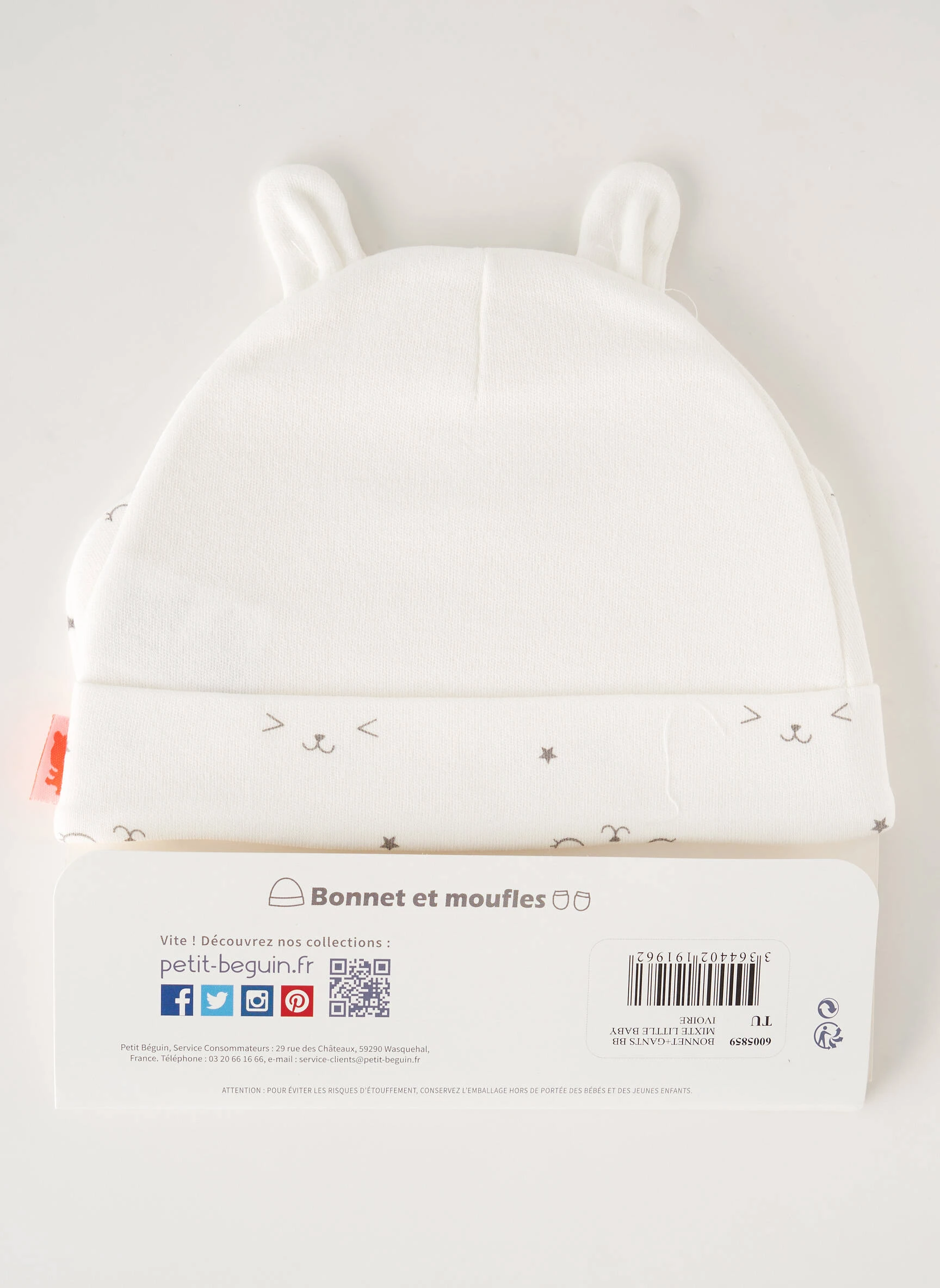 Petit Béguin Petit Beguin Bonnets Enfant Couleur Blanc – Image 2
