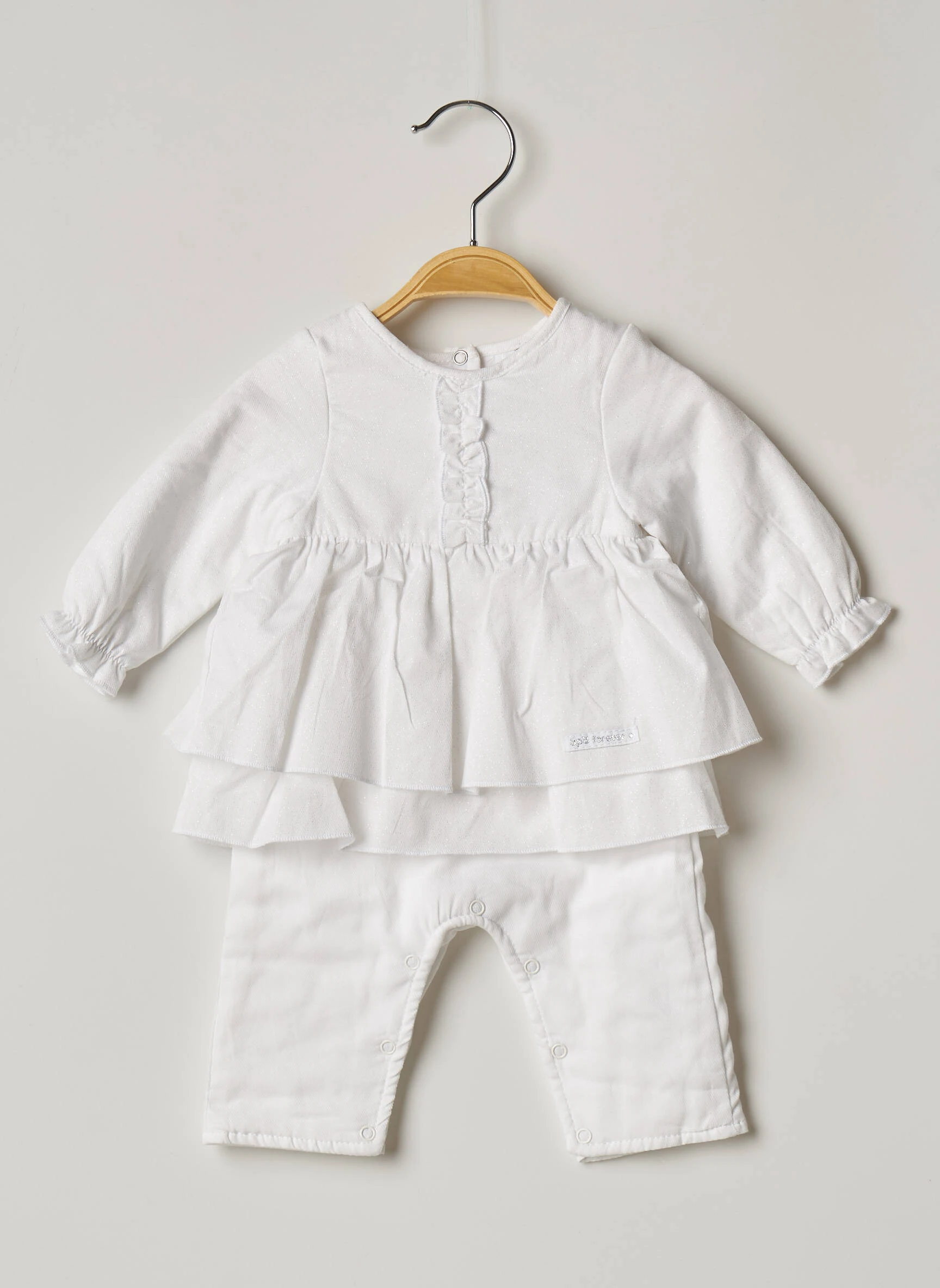 3 Pommes Combinaisons 1 Fille Couleur Blanc