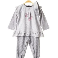 3 Pommes Combinaisons 1 Fille Couleur Gris