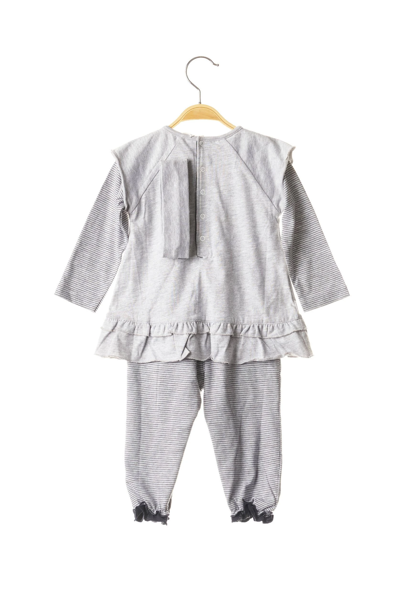 3 Pommes Combinaisons 1 Fille Couleur Gris – Image 2