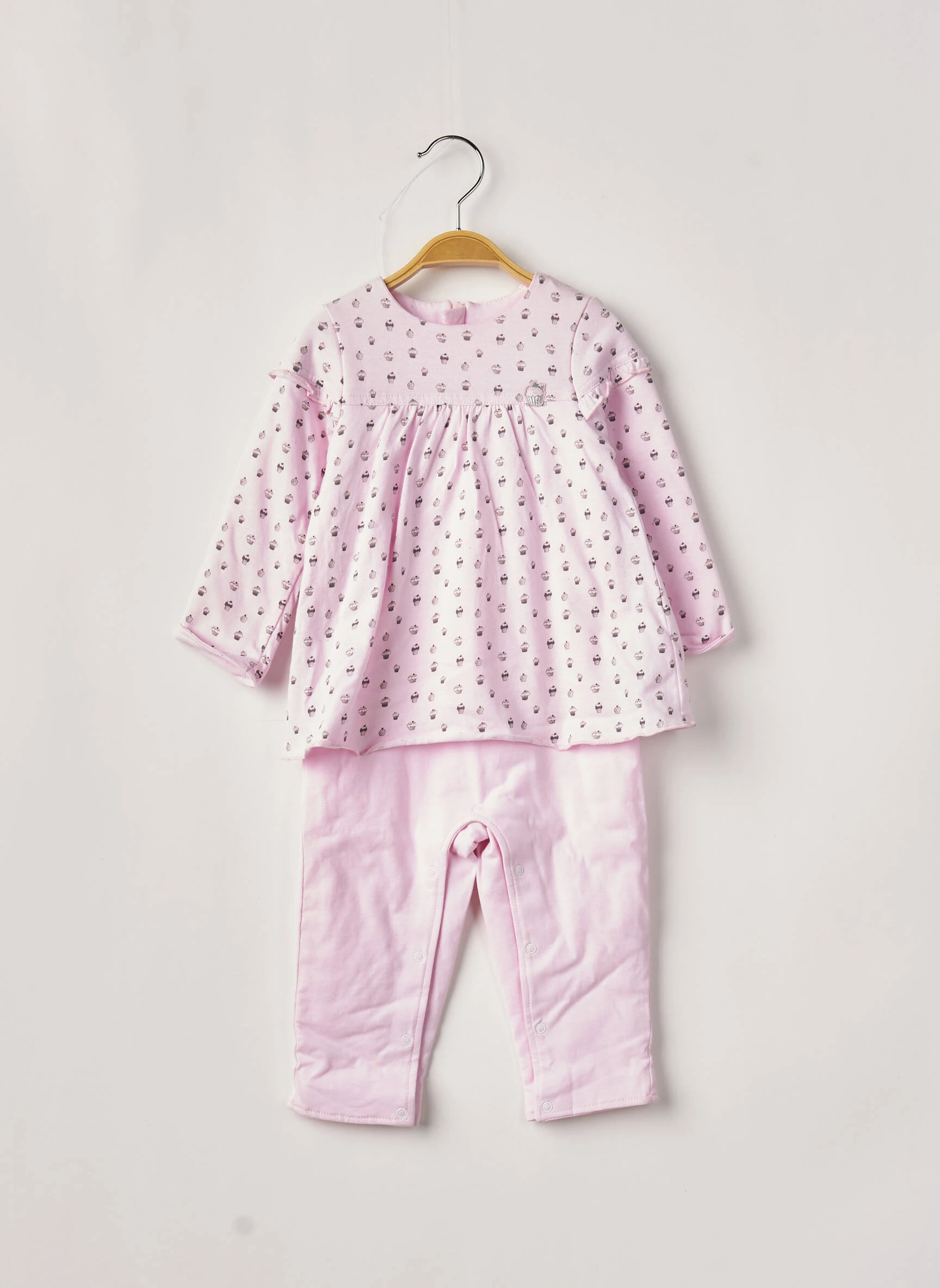 3 Pommes Combinaisons 1 Fille Couleur Rose