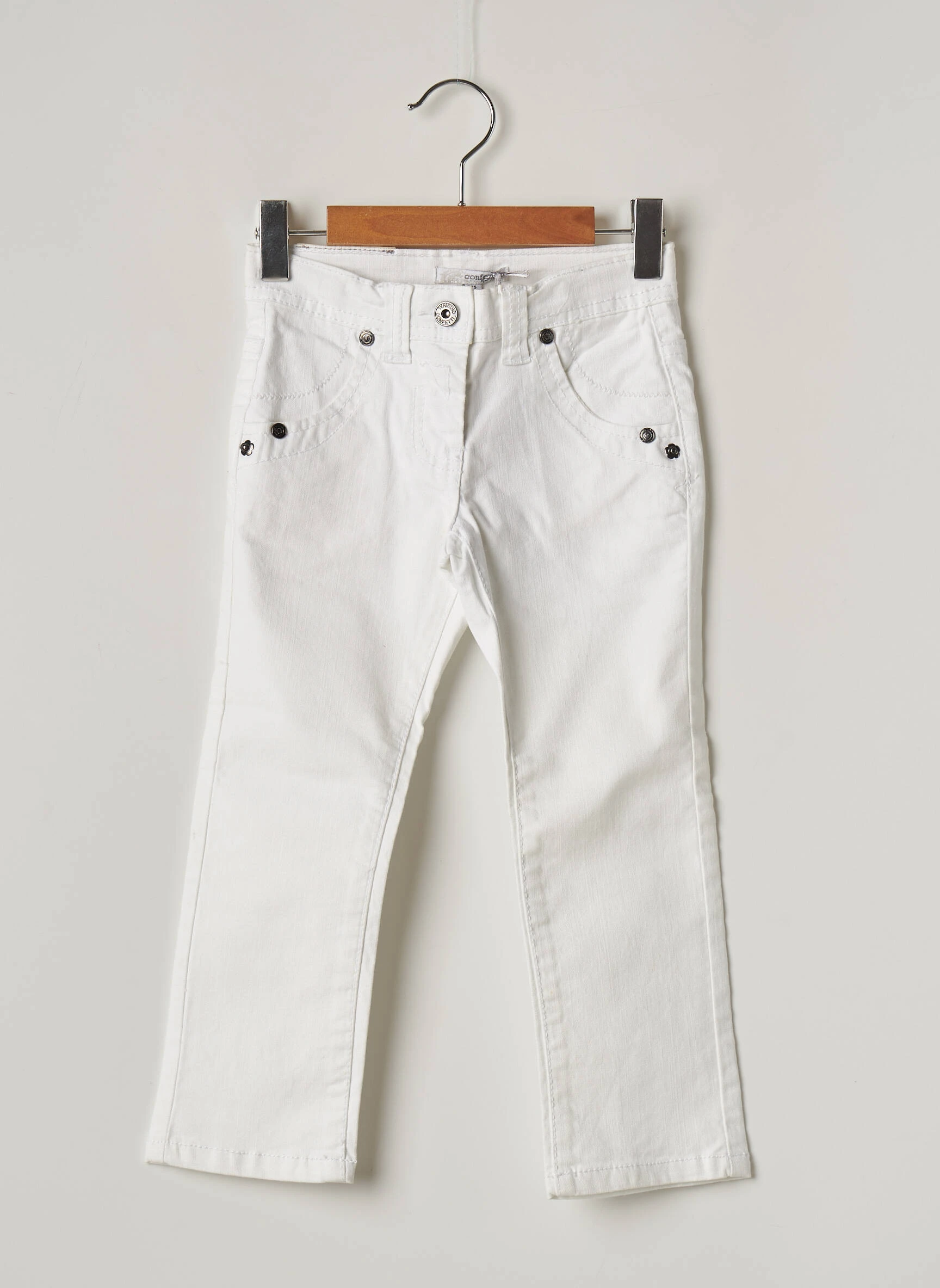 Jean Bourget Jeans Coupe Droite Enfant Couleur Blanc