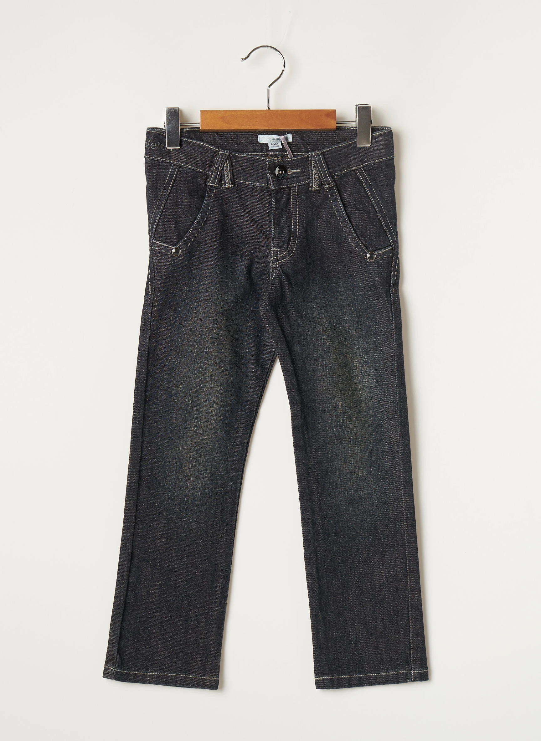 Confetti Jeans Coupe Droite Enfant Couleur Noir