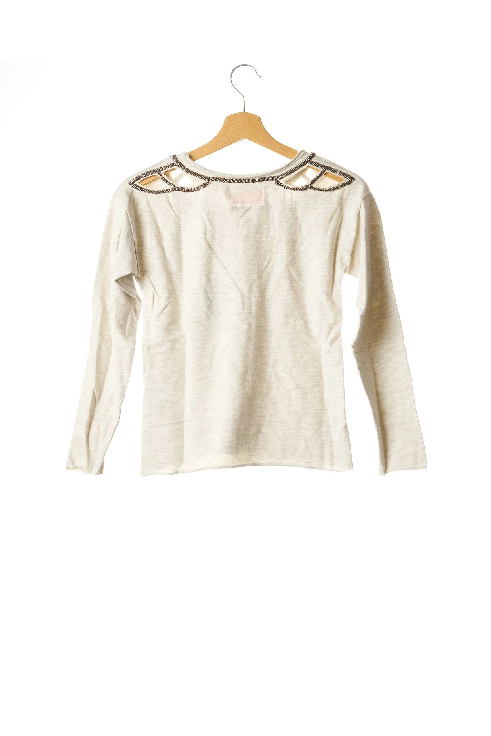 Le Temps Des Cerises Pulls Fille Couleur Beige – Image 2