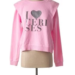 Le Temps Des Cerises Sweats Fille Couleur Rose