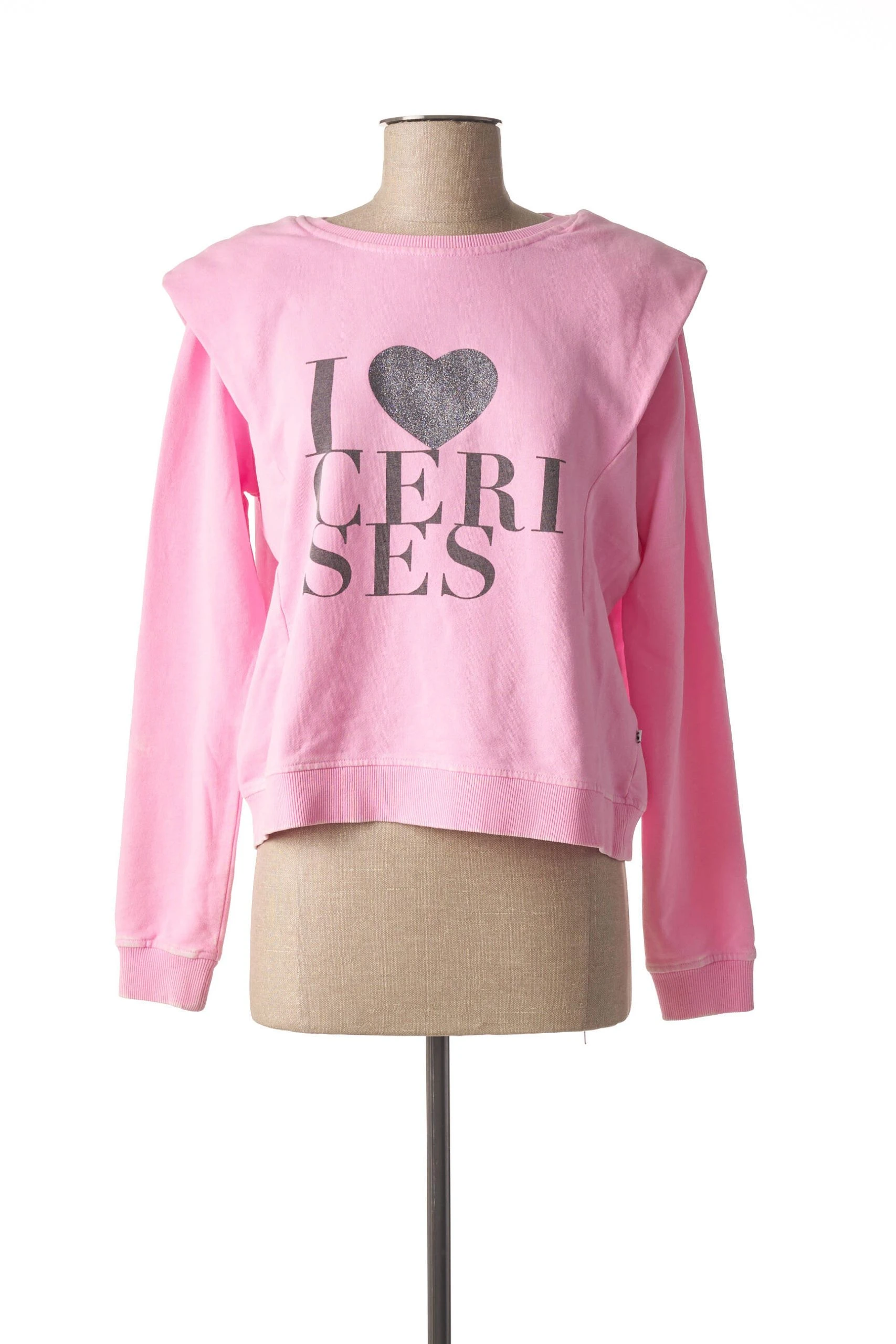 Le Temps Des Cerises Sweats Fille Couleur Rose